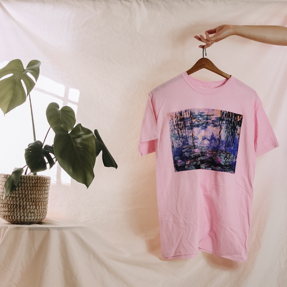 Pink Monet Waterlillies Tee